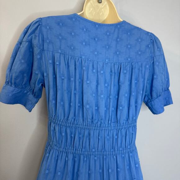 ANTHROPOLOGIE Tiered & True Maxi Dress Blue Vacation Coastal Beach Women's XXS - Picture 8 of 13
